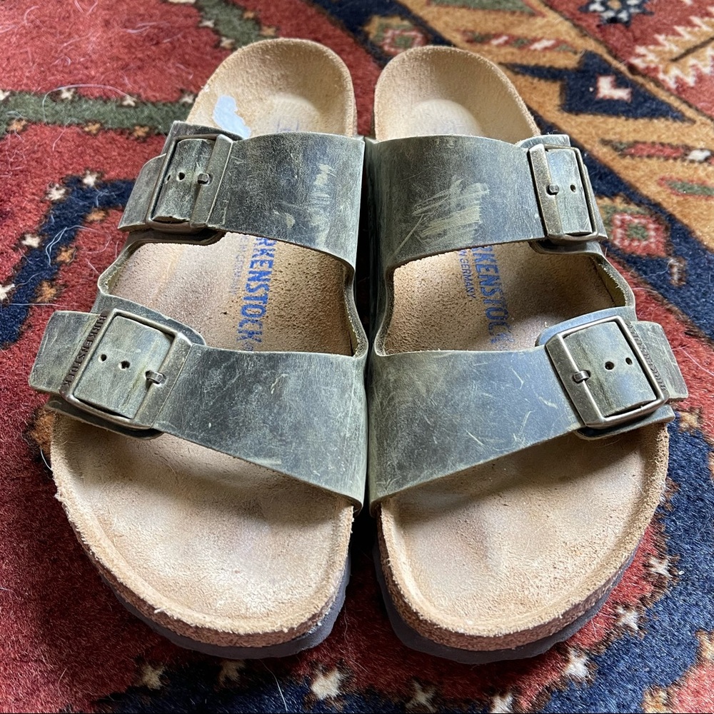 Green Arizona Birkenstocks